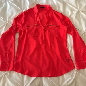 Hot pink Express portofino shirt